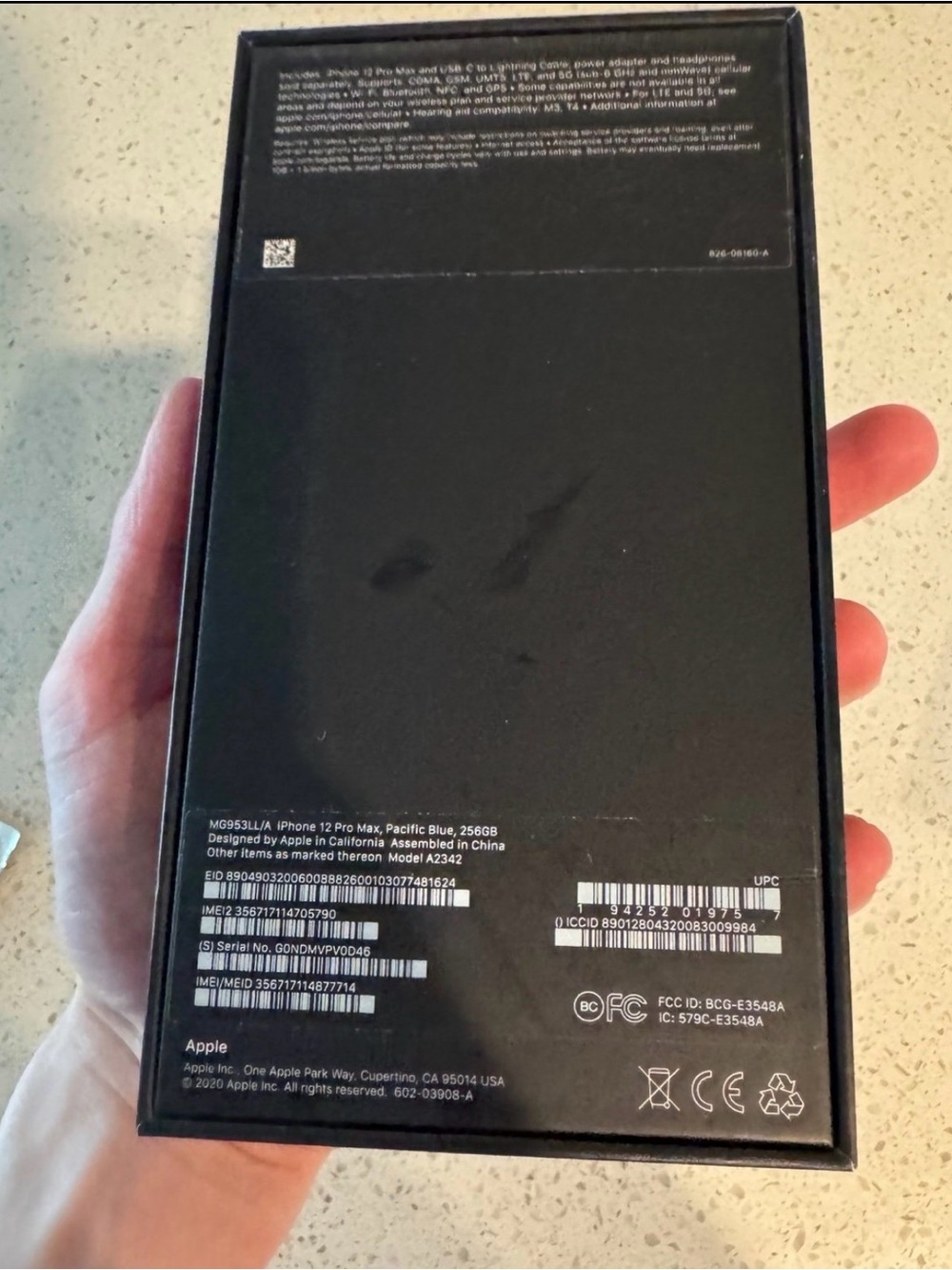 iPhone 12 Pro Max Pacific Blue 256 GB Empty BoX - box only - Picture 5 of 7